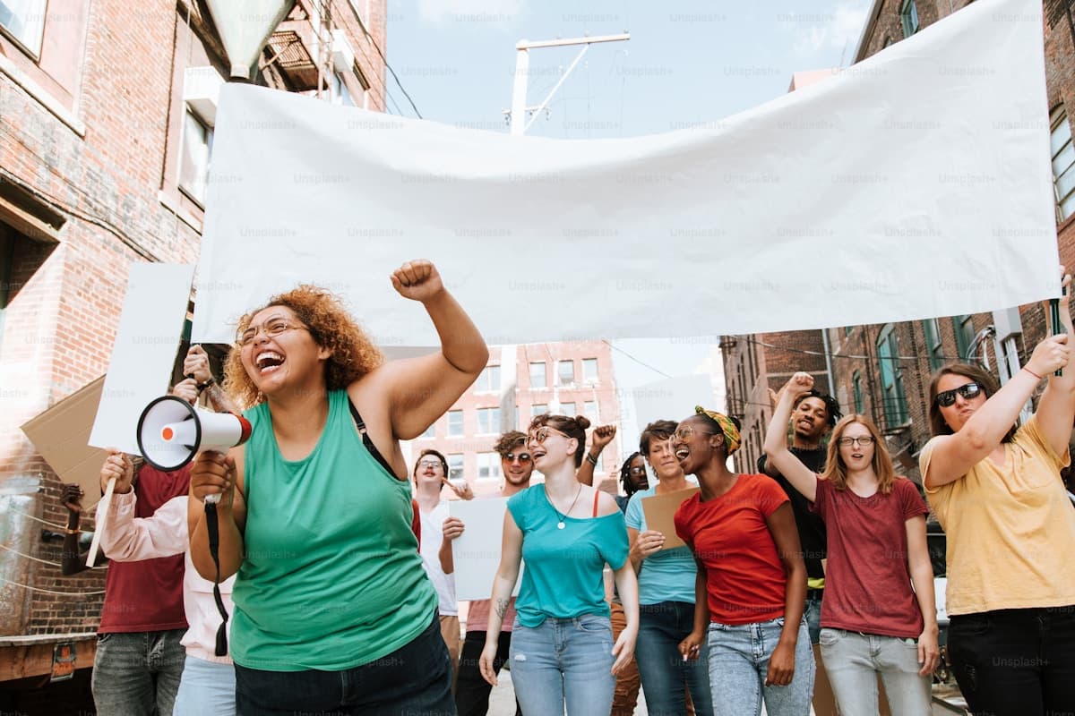 Community protest for survivors